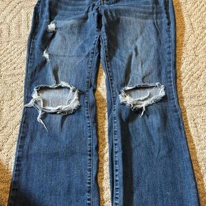 RanCan Classic Distressed Wide Leg Jeans